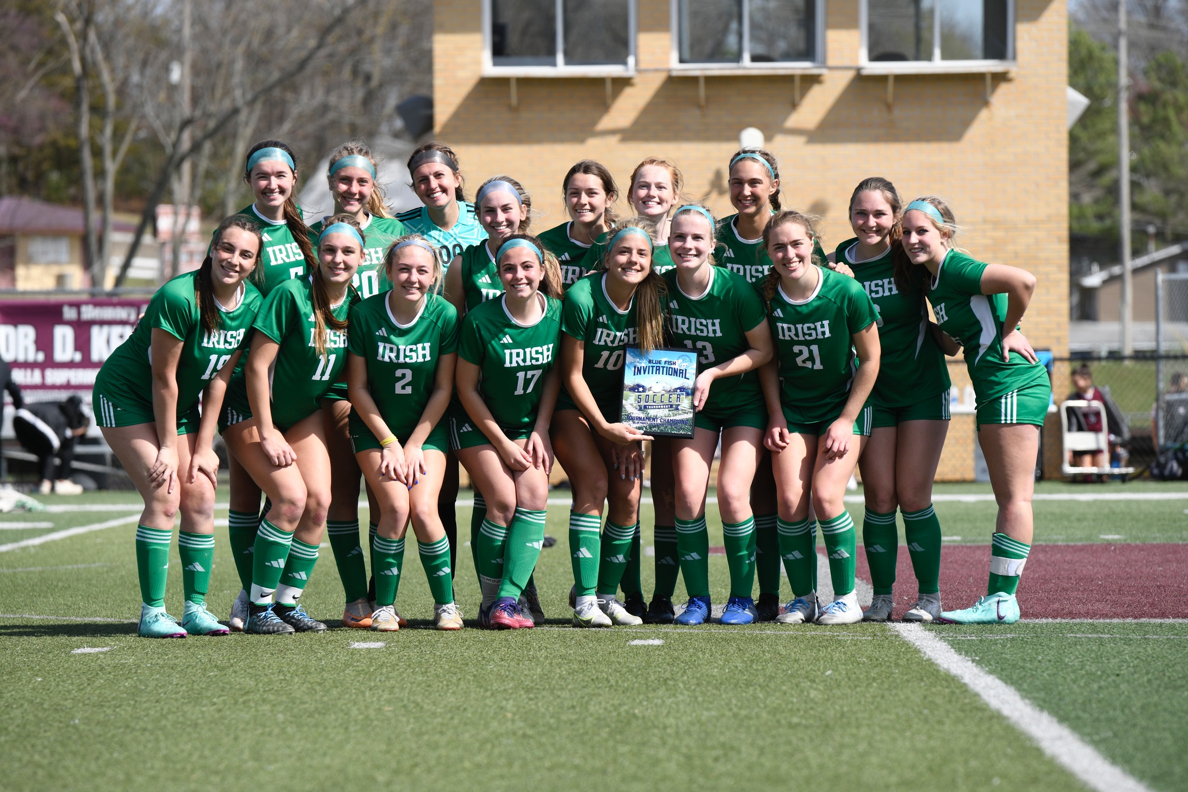 Lady Irish Soccer Opens Season with Bluefish Tournament Championship